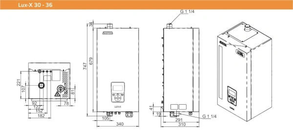Электрический котел ZOTA LUX-X 36 кВт
