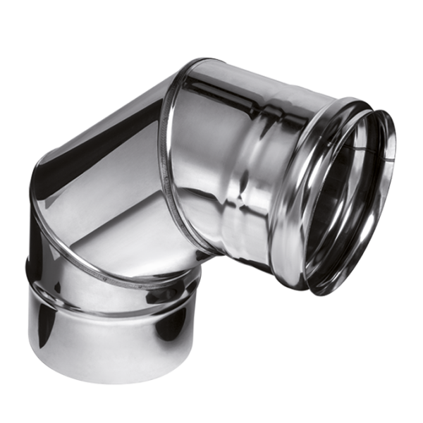 Колено FERRUM ГАЗ 90°, Ø110 (AISI 430, толщина 0,5 мм)