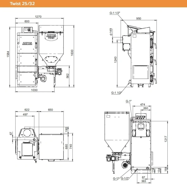 Автоматический котёл ZOTA TWIST PLUS 32 кВт