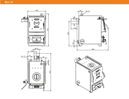 Твердотопливный котел ZOTA BOX 10 кВт