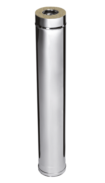 Сэндвич FERRUM СТАНДАРТ 1,0 м, Ø180×280 (AISI 430, толщина 0,8 мм, внешний контур — нержавеющая сталь)