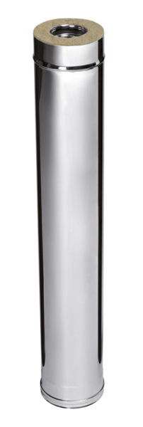 Сэндвич FERRUM ГАЗ 1,0 м, Ø180×280 (AISI 430, толщина 0,5 мм, внешний контур — нержавеющая сталь)