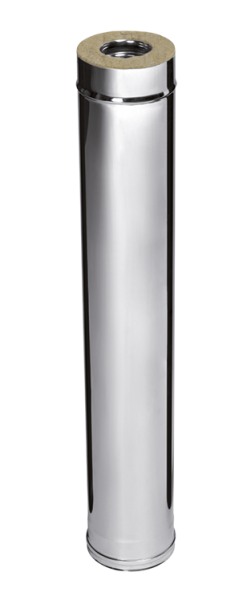 Сэндвич FERRUM ГАЗ 1,0 м, Ø200×280 (AISI 430, толщина 0,5 мм, внешний контур — нержавеющая сталь)