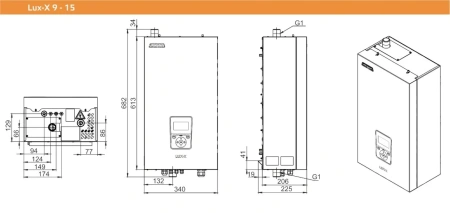 Электрический котел ZOTA LUX-X 12 кВт