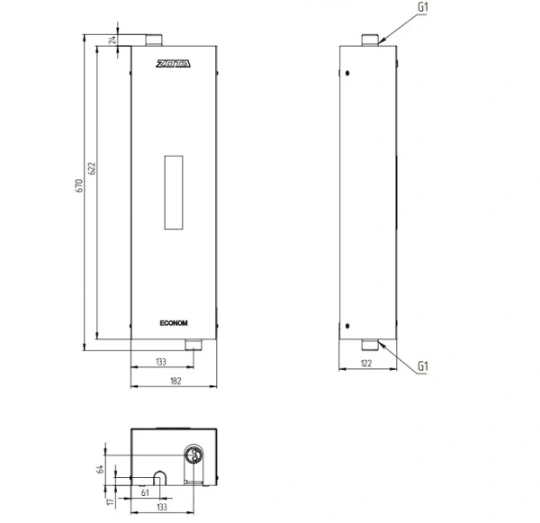 Электрический котел ZOTA ECONOM V2 SSR 15 кВт (комплект)